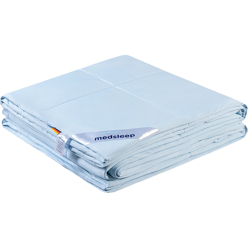 Изображение товара Одеяло евро Medsleep Джерси Кул 200x220 см стёганое с кантом голубое