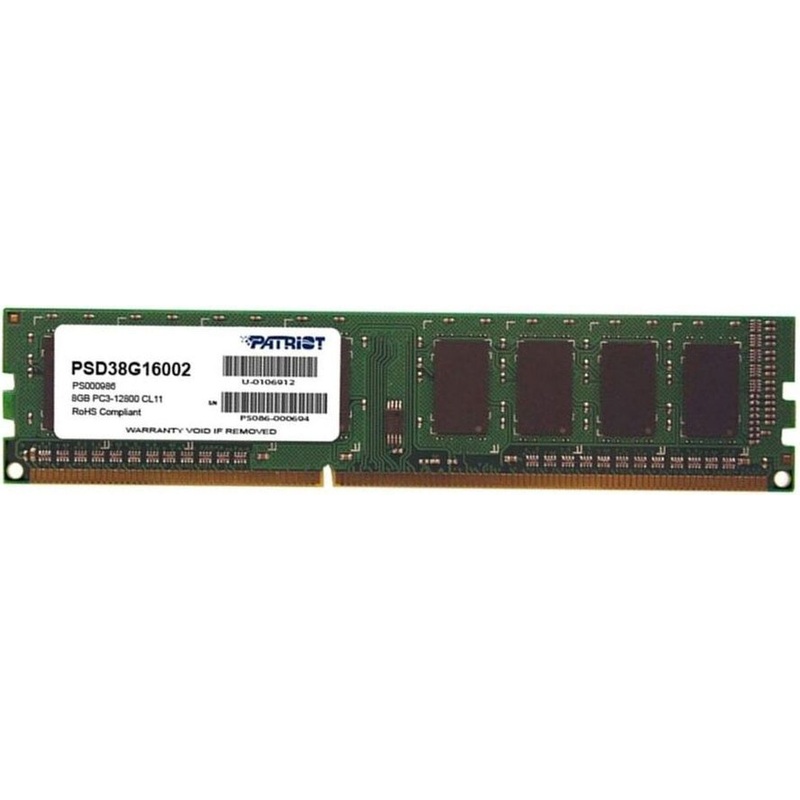 Изображение товара Оперативная память Patriot Memory 8 ГБ DDR3 PSD38G16002 для ПК и рабочих станций