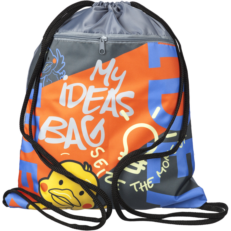 Изображение товара Мешок для сменной обуви Комус Класс Idea 360x470 мм серый с карманом