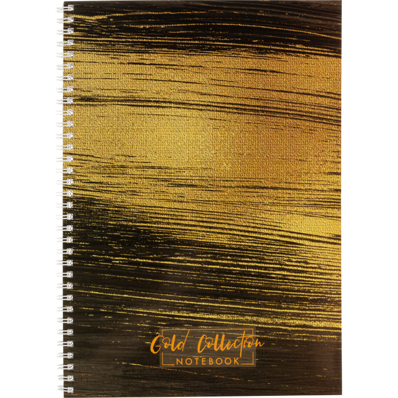 Изображение товара Бизнес-тетрадь Attache Selection Gold Collection на спирали А4 96 листов черная клетка