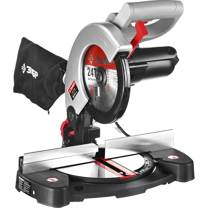 Изображение товара Пила торцовочная Зубр ЗПТ-190-1100 Л мощность 900 Вт профессиональный инструмент