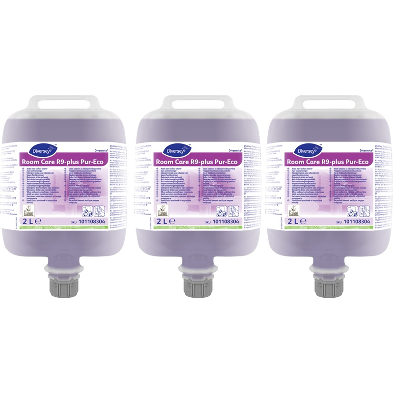Изображение товара Средство для сантехники моющее Diversey Room Care R9-plus Pur-Eco 2 л (3 штуки в упаковке)