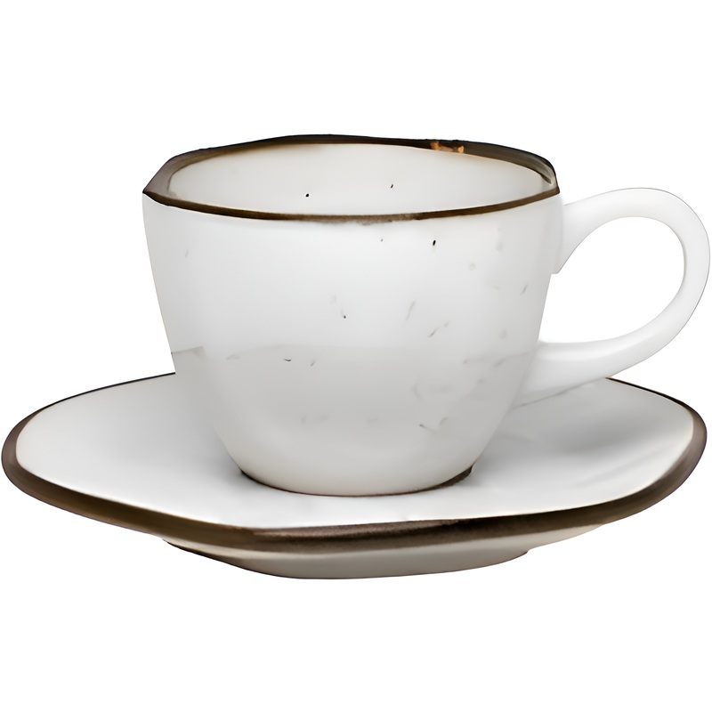 Изображение товара Кофейная пара Oxford Ryo Maresia фарфоровая 75 мл для кофе и чая