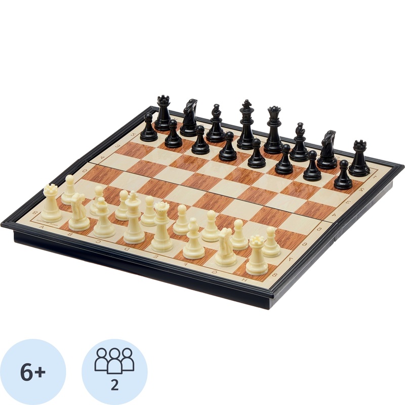 Изображение товара Магнитные шахматы настольная игра для путешествий и обучения 24x24 см