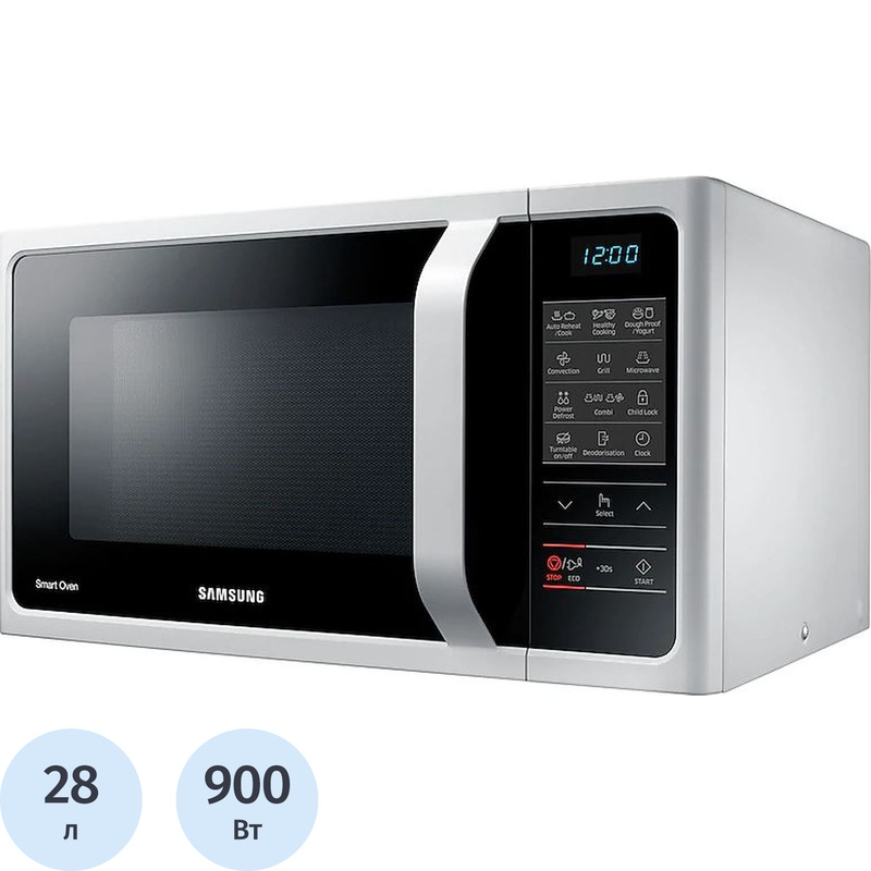 Изображение товара Микроволновая печь Samsung MC28H5013AW/BW белая 28л