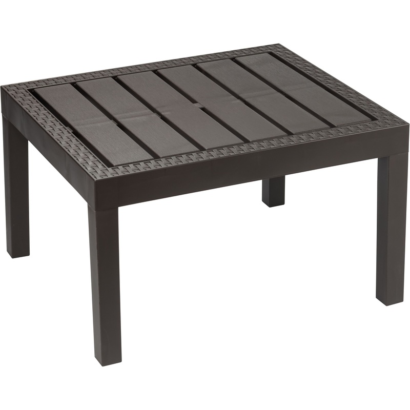 Изображение товара Стол пластиковый прямоугольный Ротанг М 4008 (коричневый, 650х550х380 мм)