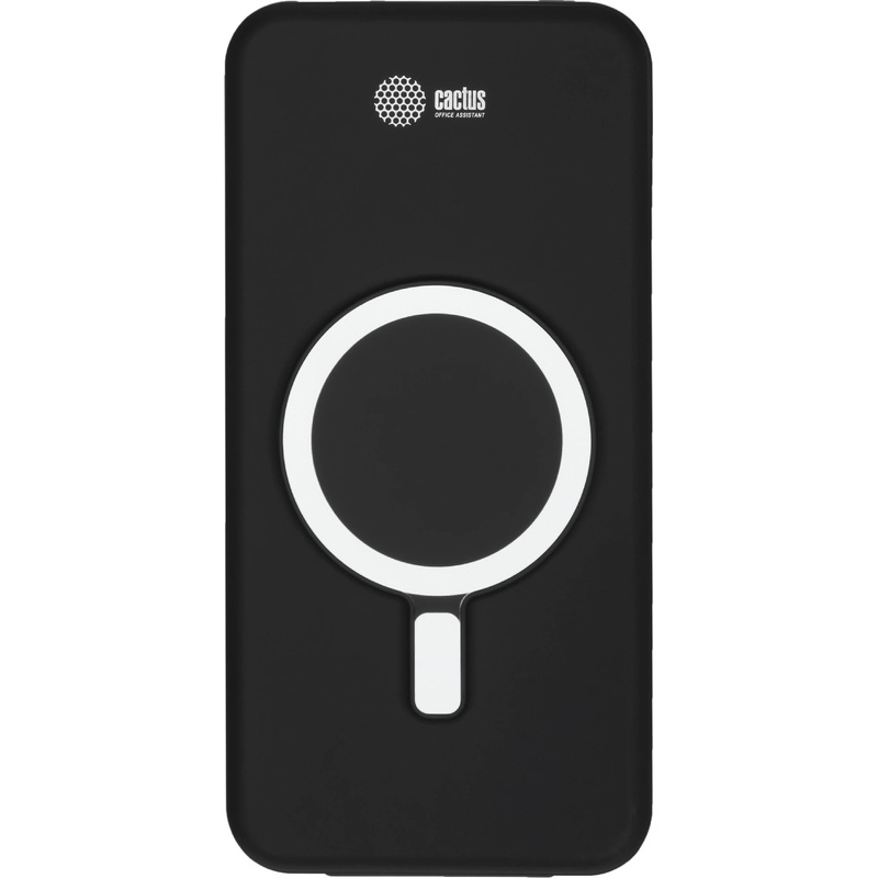 Изображение товара Внешний аккумулятор Cactus 10000 мАч 20W черный с Быстрой зарядкой и поддержкой беспроводной зарядк