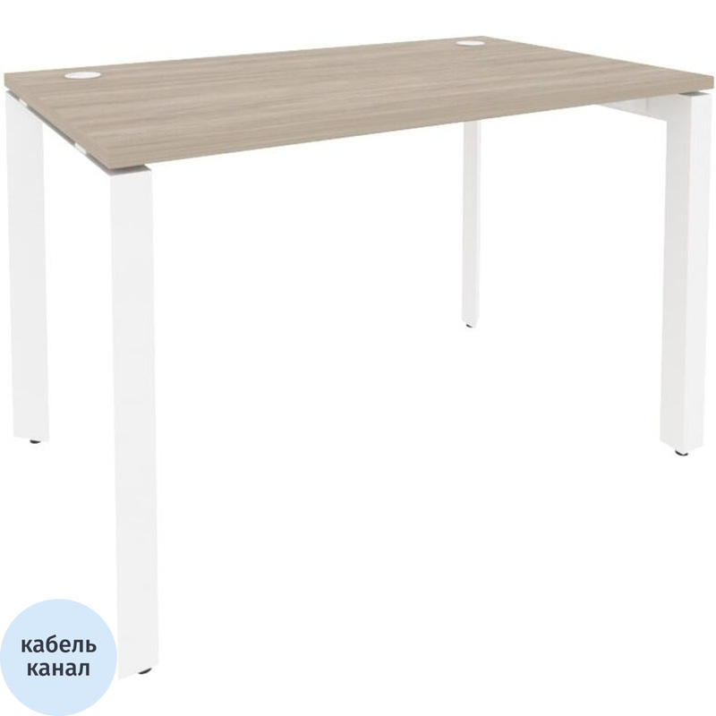 Изображение товара Стол прямой ONIX-П O.MP-SP-2.7 дуб аттик белый 1180х720х750 мм