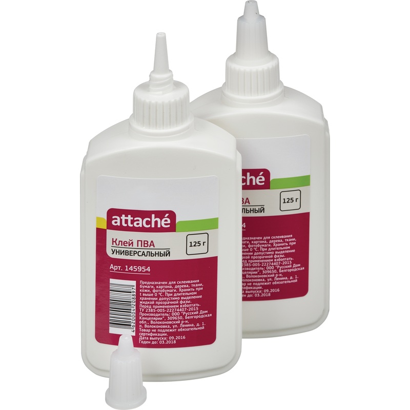 Изображение товара Клей ПВА 125 г Attache с дозатором