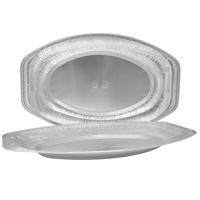 Изображение товара Уценка. Поднос алюминиевый Горница 1785 мл 43x27.5 см 30 штук в упаковке