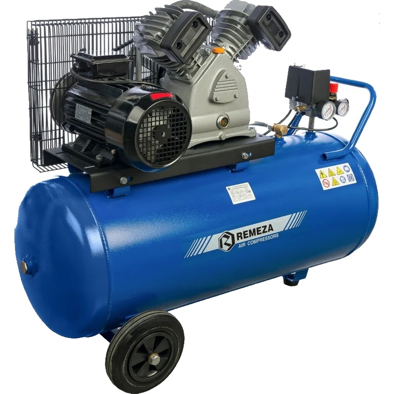 Изображение товара Поршневой масляный компрессор Remeza 100л 8 бар 500 л/мин ременной привод