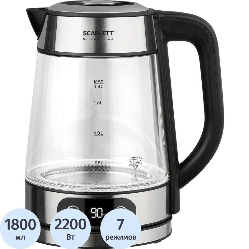 Изображение товара Электрический чайник Scarlett SC-EK27G113 1.8 л 2200 Вт