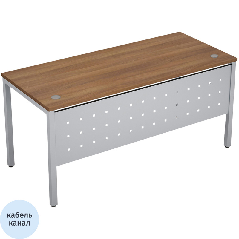 Изображение товара Стол прямой Avance 6МК.009 (шамони тёмный/алюминий матовый, 1400х700х750 мм)