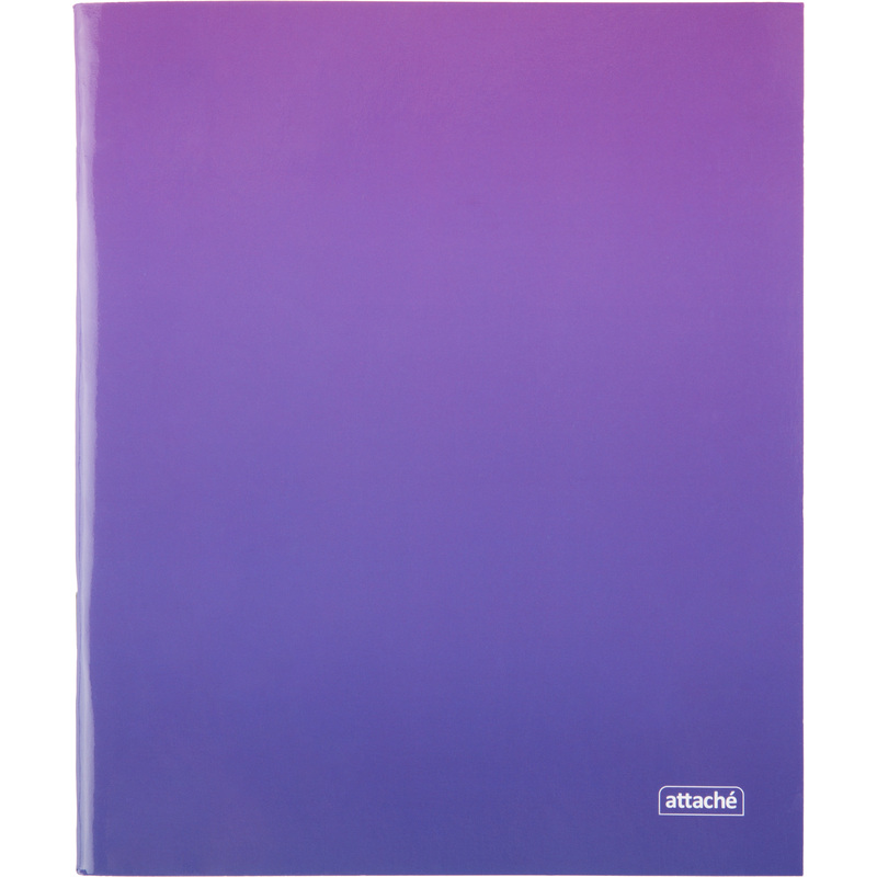 Изображение товара Тетрадь общая Attache Градиент А5 48 листов в клетку на скрепке (обложка фиолетовая, УФ-лак)
