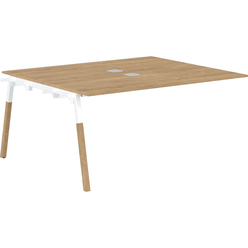 Изображение товара Стол приставной Forta FIWST 1513 дуб гамильтон белая буковая отделка 1580х1370х733 мм