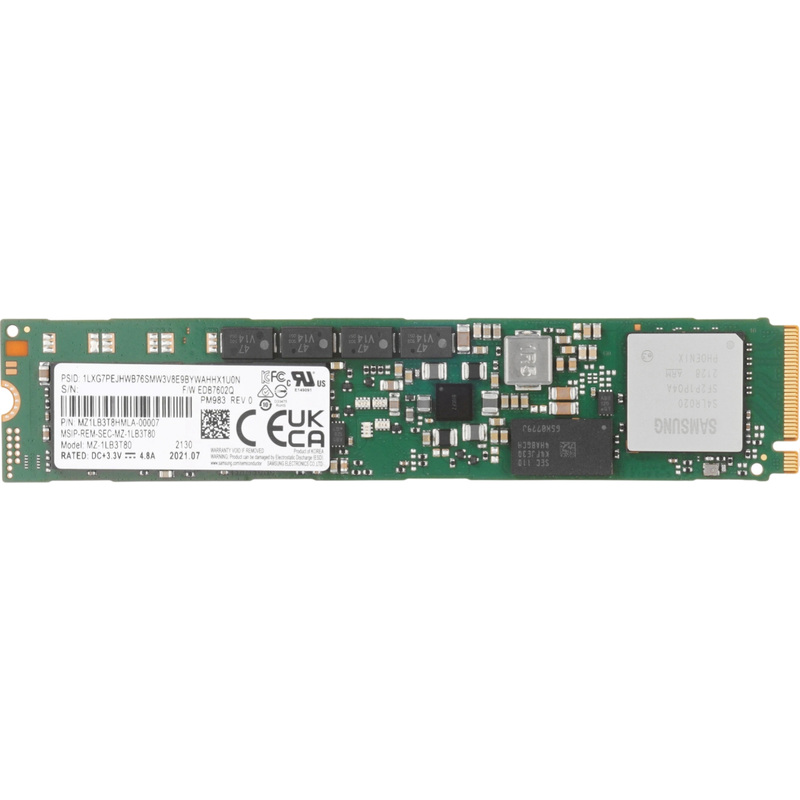 Изображение товара SSD накопитель Samsung PM983 3.84 ТБ M.2 PCI-E NVMe Южная Корея высокоскоростной