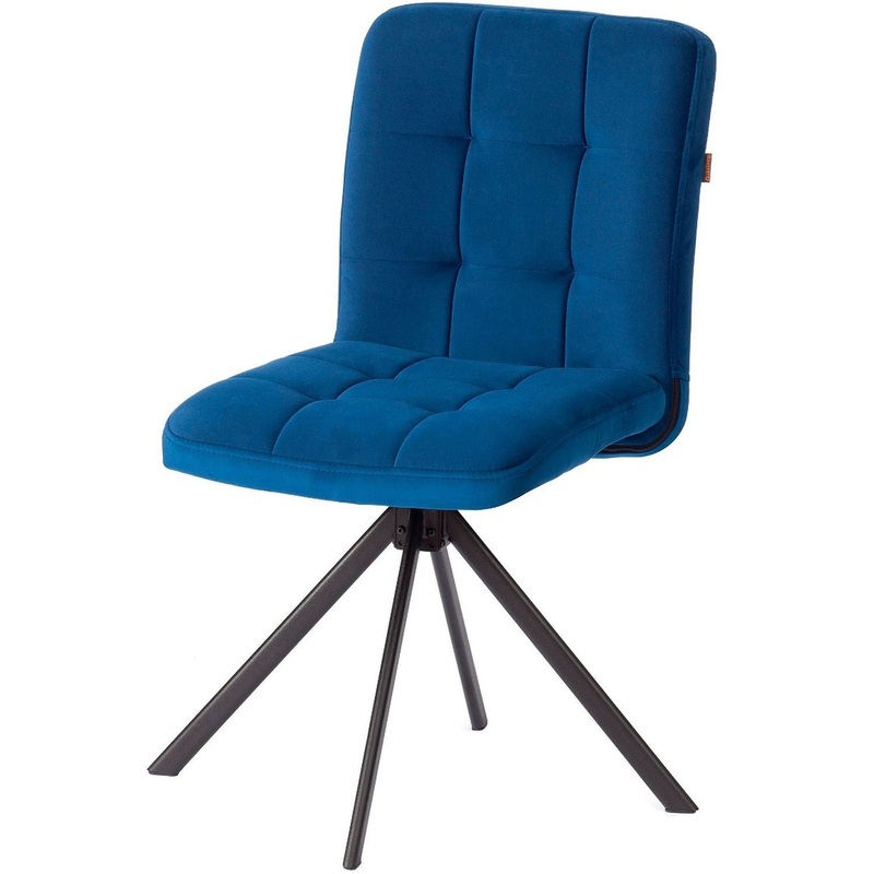 Изображение товара Обеденный стул TetChair Medeo синий велюр металл 900 мм