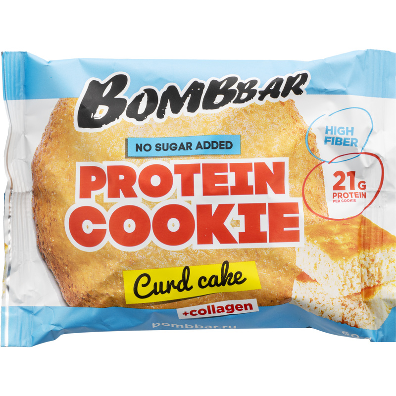 Изображение товара Печенье протеиновое Bombbar Творожный кекс с коллагеном 60г