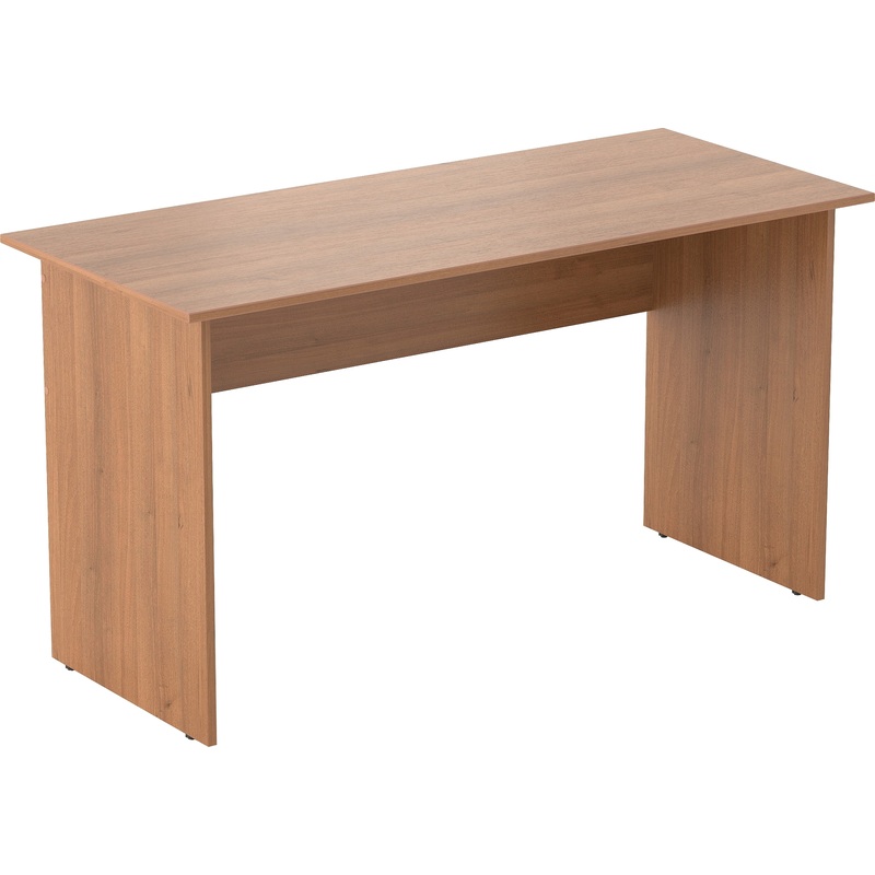 Изображение товара Стол письменный прямой с регулируемыми опорами в цвете орех 1350х590х740 мм