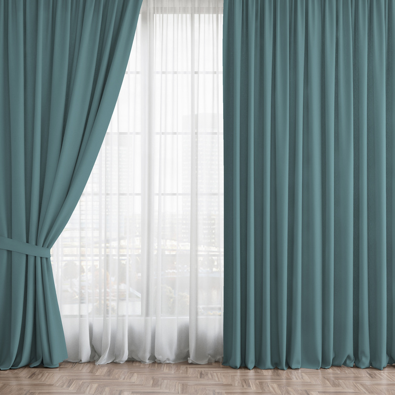 Изображение товара Штора Волшебная Ночь Рогожка 165х270 см бледно-зеленая натуральный стиль