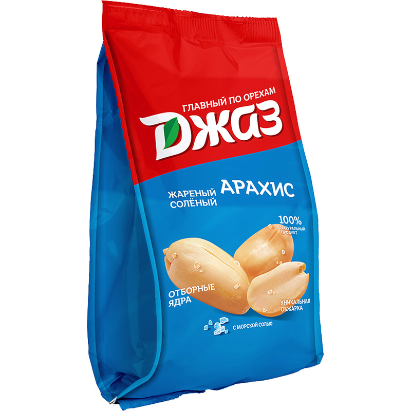 Изображение товара Арахис жареный солёный 300 г Джаз - вкусная закуска из бразильского арахиса