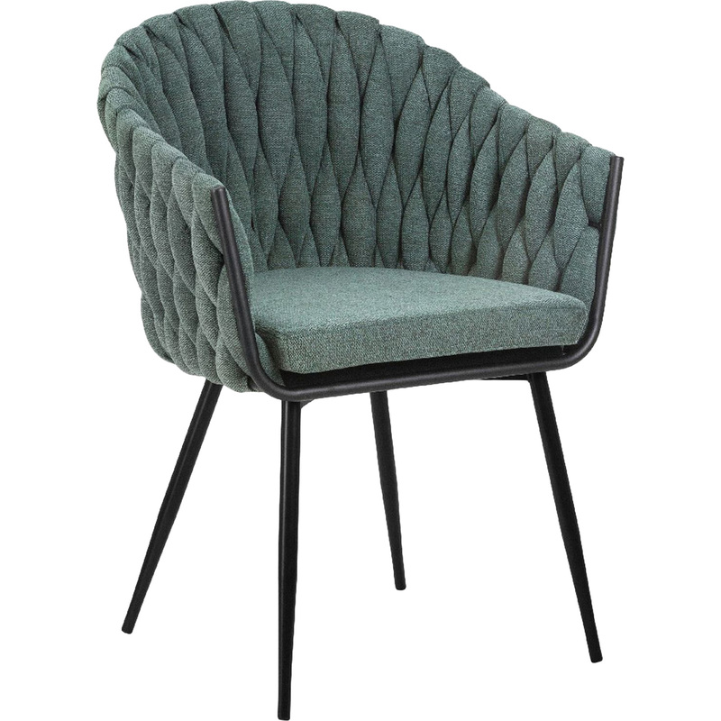 Изображение товара Обеденное кресло Dobrin Matilda зелёное с металлическими ножками