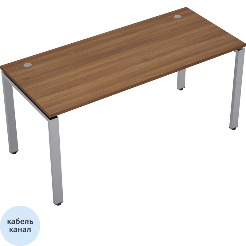 Изображение товара Стол прямой Avance 6М.677 шамони тёмный/алюминий матовый 1000х700х750 мм