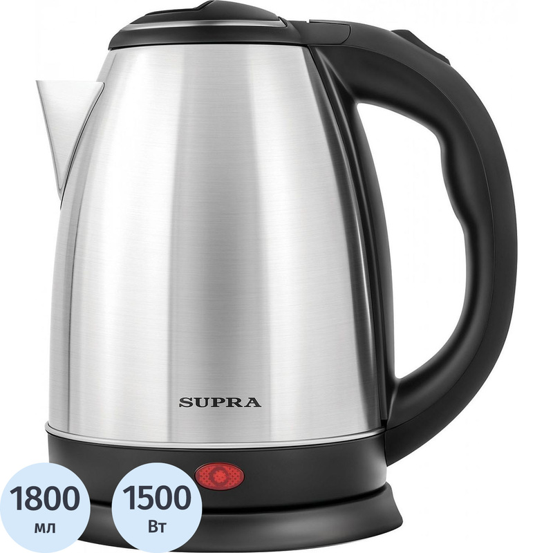 Изображение товара Электрический чайник Supra KES-1801S серебристый 1800 мл 1500 Вт