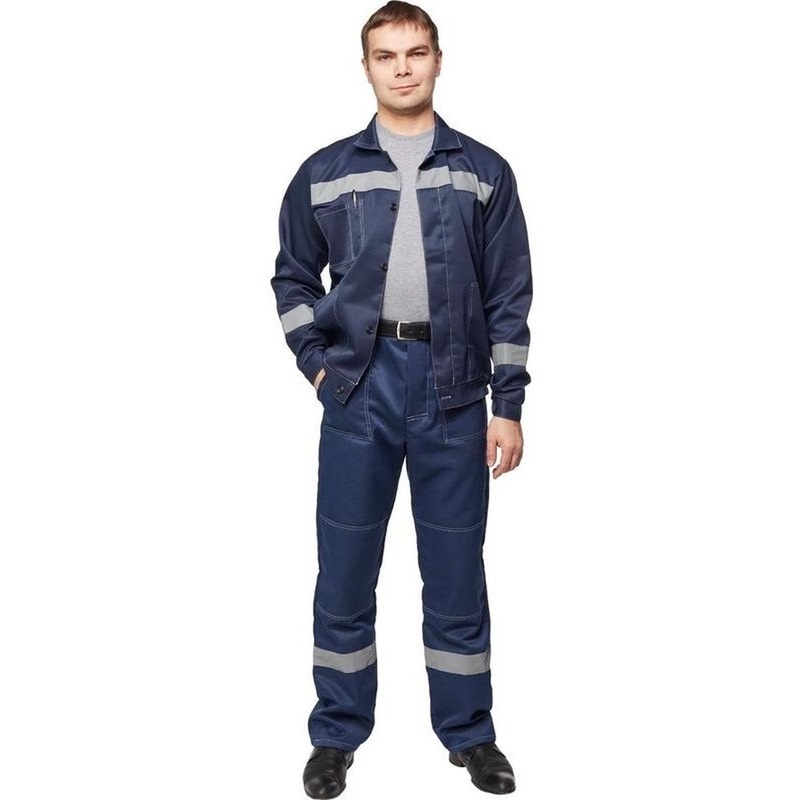 Изображение товара Рабочий летний мужской костюм Л22-КБР с СОП, синий, 52-54