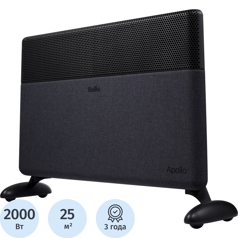 Изображение товара Конвектор Ballu Apollo Digital Inverter BEC/ATI-2002 черный (2000 Вт, с терморегулятором, НС-1343709)