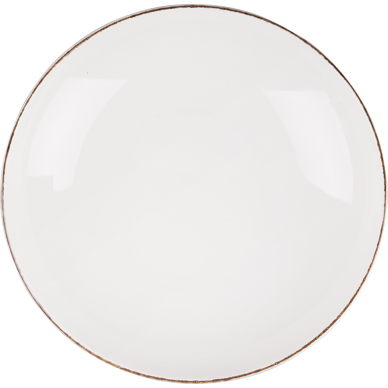 Изображение товара Тарелка суповая Bonna Ретро фарфор 28 см белая коричневая посуда для супов