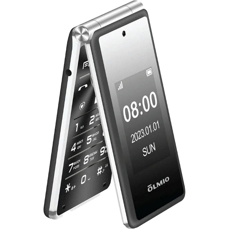 Изображение товара Мобильный телефон Olmio F50 черный - раскладушка с базовыми функциями