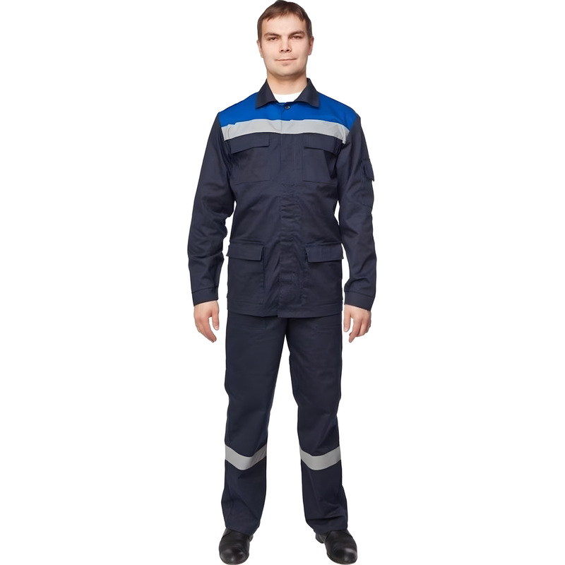 Изображение товара Костюм рабочий летний мужской л05-КПК с СОП синий/васильковый