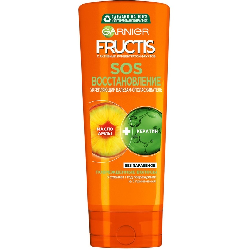 Изображение товара Бальзам-ополаскиватель Garnier Fructis SOS Восстановление для поврежденных волос 387 мл