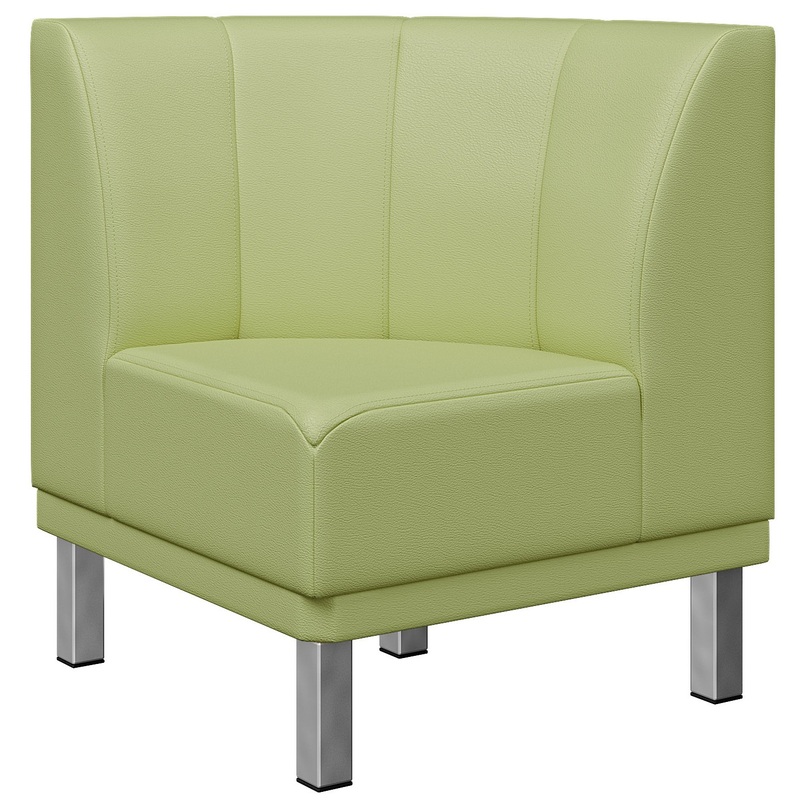 Изображение товара Угловой модуль дивана Холл светло-зеленый искусственная кожа 740x740x900 мм