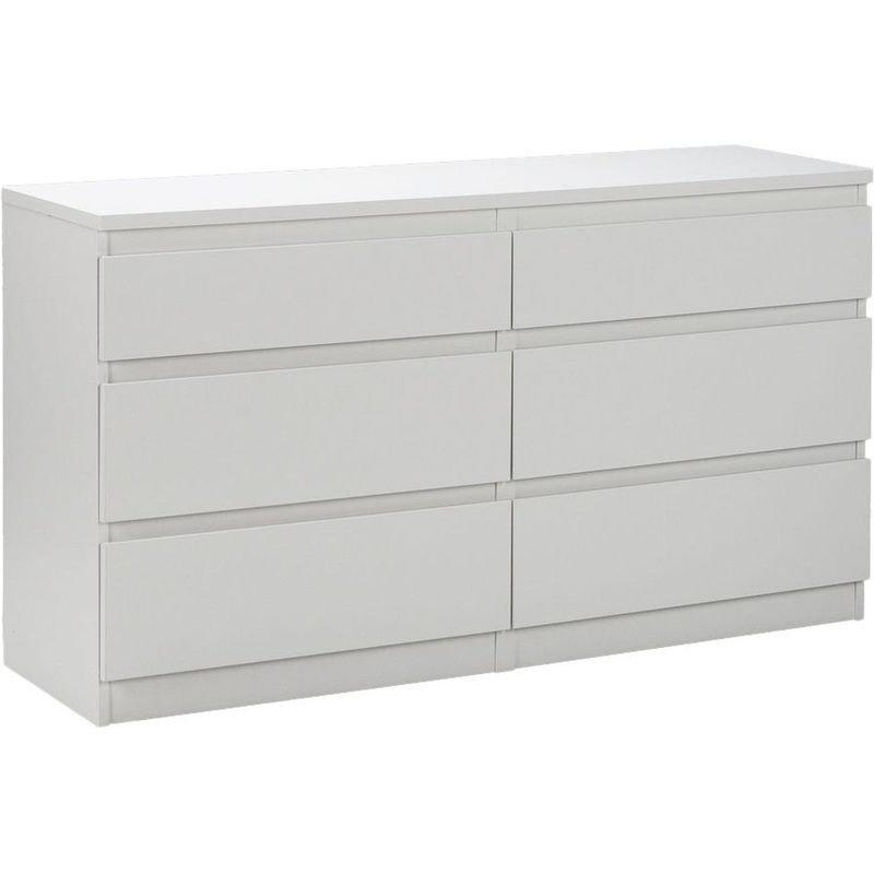 Изображение товара Комод Кастор белый 6 ящиков, размеры 1297х396х714 мм, Беларусь