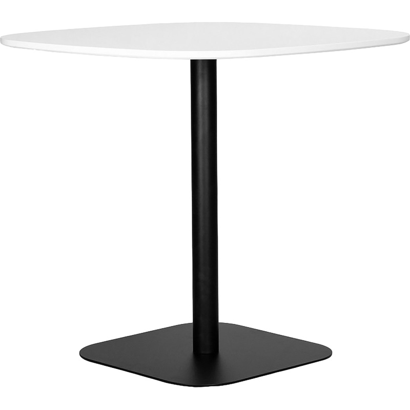 Изображение товара Обеденный стол Dobrin Otis квадратный белый/чёрный, 800х800 мм, высота 740 мм