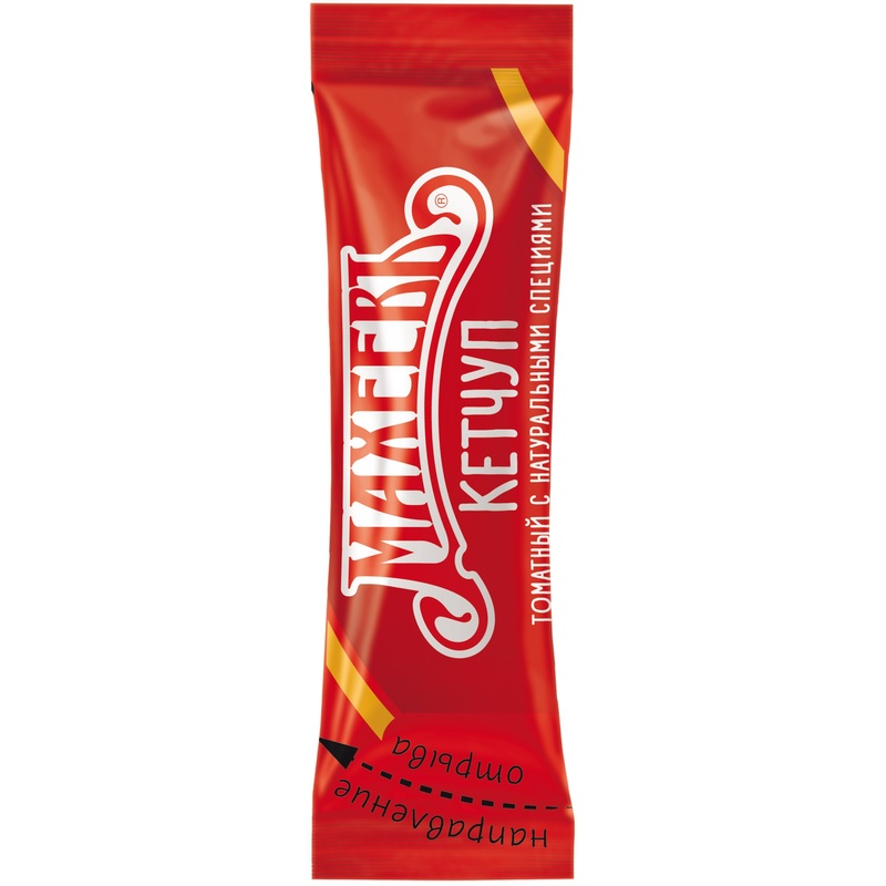 Изображение товара Кетчуп Махеевъ Томатный 10г - классический вкус в порционных упаковках