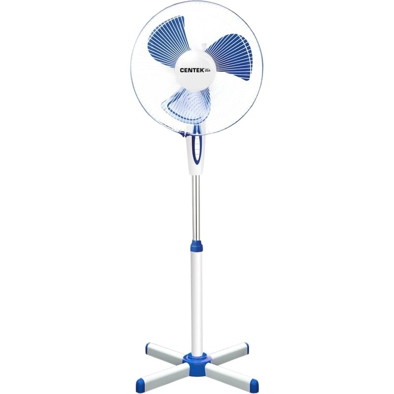 Изображение товара Напольный вентилятор Centek CT-5015 Blue белый синий 40Вт 3 скорости