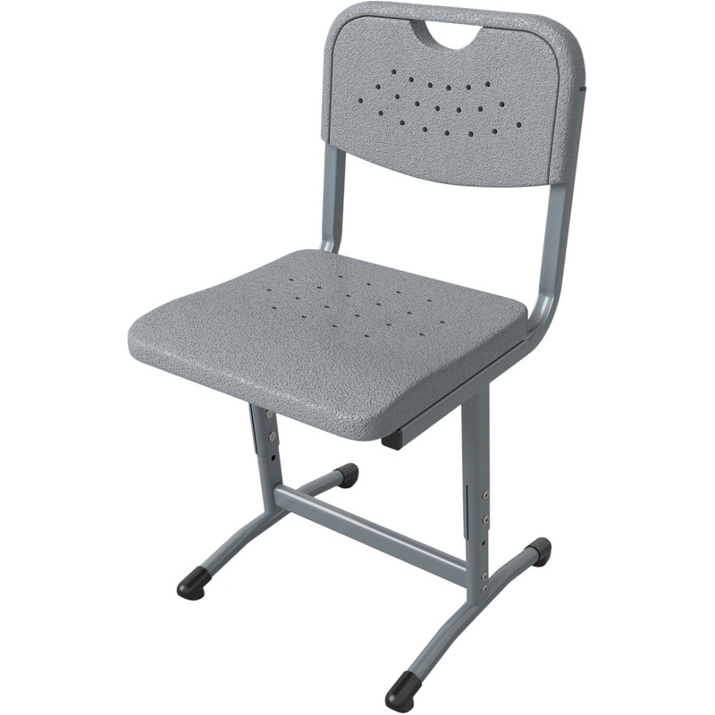 Изображение товара Универсальный регулируемый ученический стул серый с металлическим каркасом