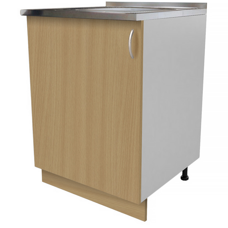 Изображение товара Шкаф напольный Ринг с мойкой 850x600x600 мм серый/бук