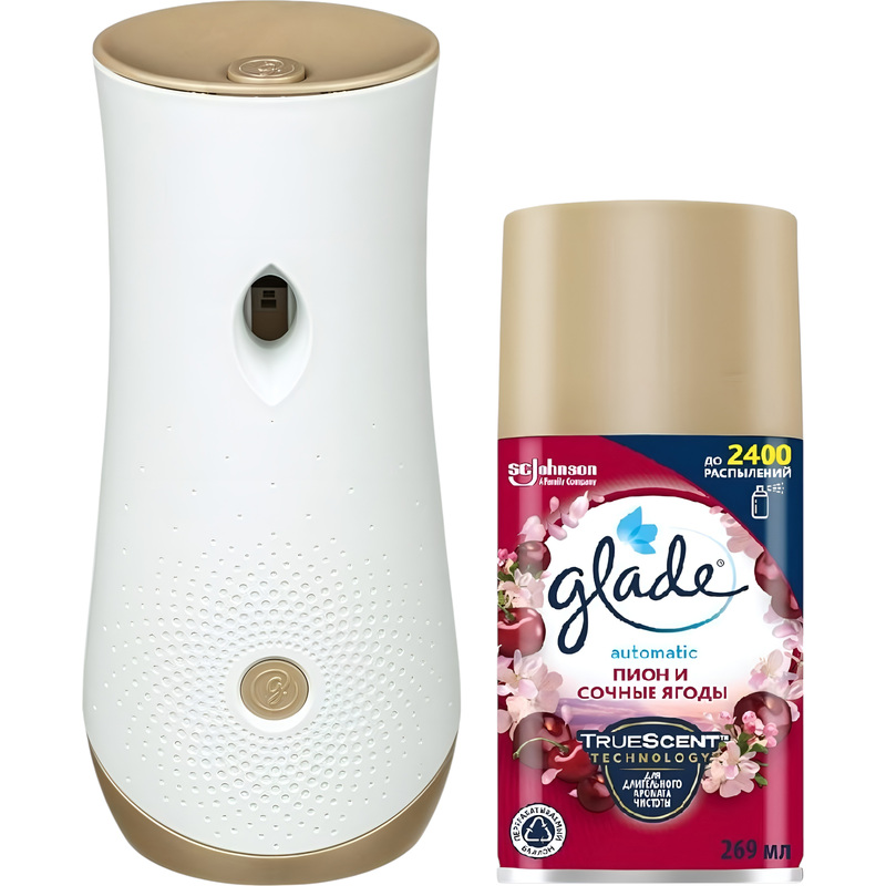 Изображение товара Автоматический освежитель воздуха Glade плюс сменный баллон Пион и сочные ягоды 269 мл