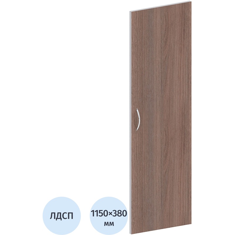 Изображение товара Дверь мебельная Комус Мебель Easy to lead из ЛДСП 380x1150 мм дуб темный/серый