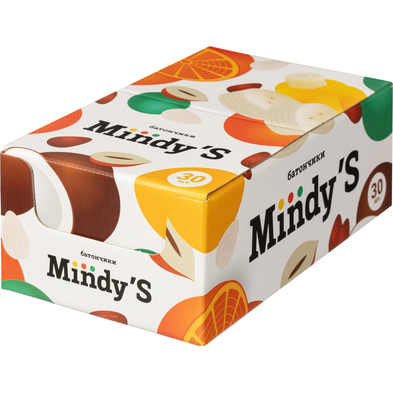 Изображение товара Батончик мюсли Mindy's с бананом 35 г (упаковка 30 штук)