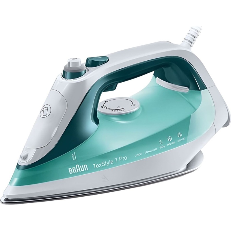 Изображение товара Утюг Braun SI7042GR бирюзовый с вертикальным отпариванием и защитой от накипи