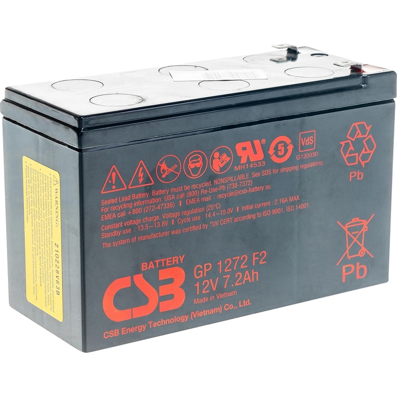 Изображение товара Батарея для ИБП CSB GP1272 F2 12 В 7.2 А·ч Изображение товара Батарея для ИБП CSB GP1272 F2 12 В 7.2 А·ч