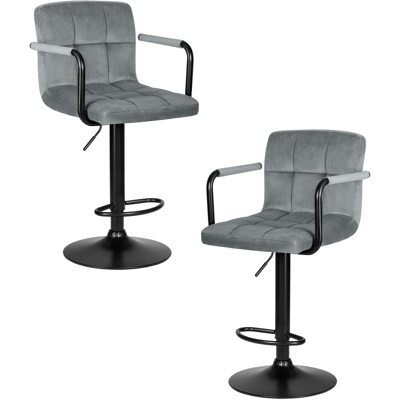 Изображение товара Барный стул LM-5011-N серый чёрный экокожа фанера регулируемый