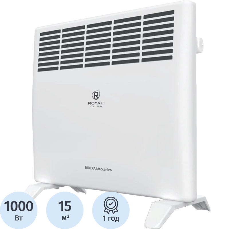 Изображение товара Конвектор Royal Clima REC-R1000M белый 1000 Вт настенный или напольный
