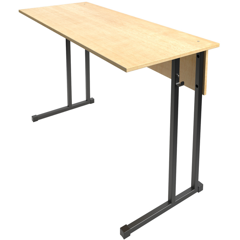 Изображение товара Ученический двухместный стол с регулировкой высоты и толщиной 16 мм