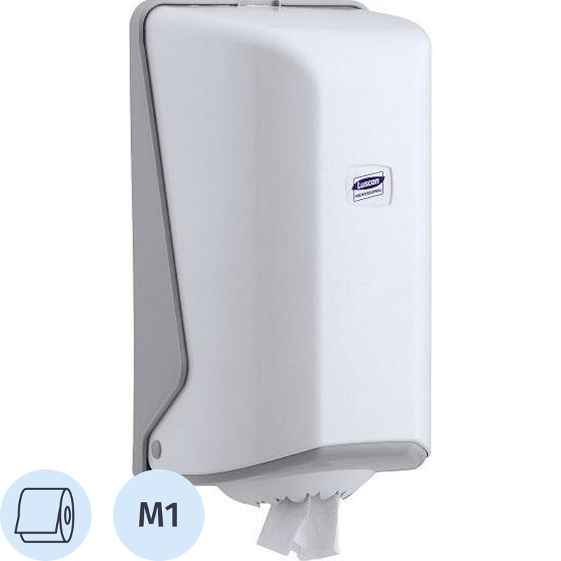 Изображение товара Уценка. Диспенсер для полотенец рулонных Luscan Professional SG1 мини M1 белый/серый